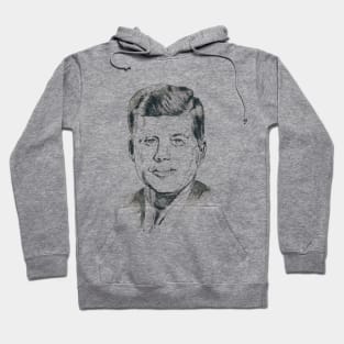 JFK illustration portrait Hoodie